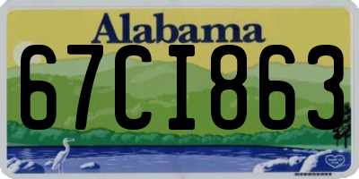 AL license plate 67CI863