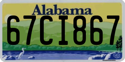 AL license plate 67CI867
