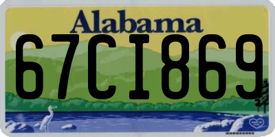 AL license plate 67CI869