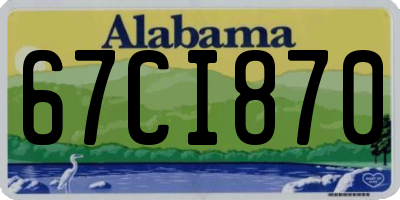 AL license plate 67CI870