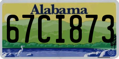 AL license plate 67CI873