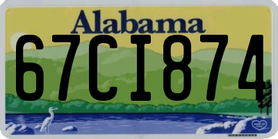 AL license plate 67CI874