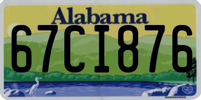 AL license plate 67CI876