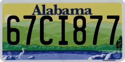 AL license plate 67CI877