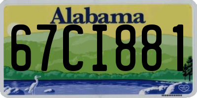 AL license plate 67CI881