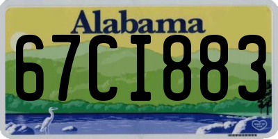 AL license plate 67CI883