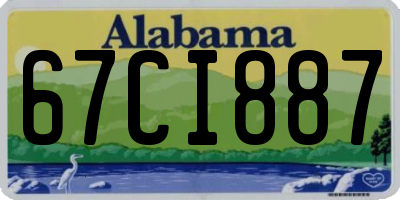 AL license plate 67CI887