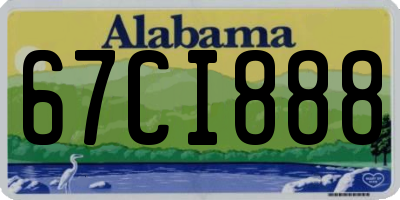 AL license plate 67CI888
