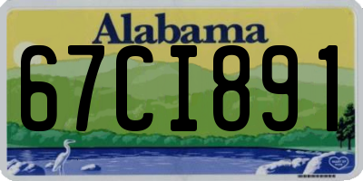 AL license plate 67CI891