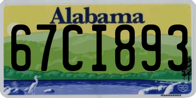 AL license plate 67CI893