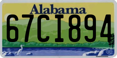 AL license plate 67CI894