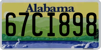 AL license plate 67CI898