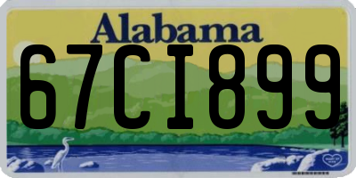 AL license plate 67CI899