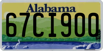 AL license plate 67CI900