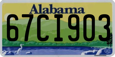AL license plate 67CI903