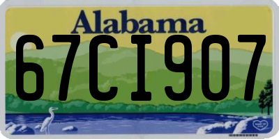 AL license plate 67CI907