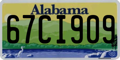 AL license plate 67CI909