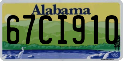AL license plate 67CI910