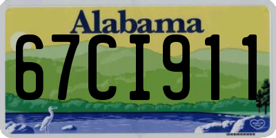 AL license plate 67CI911