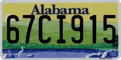 AL license plate 67CI915