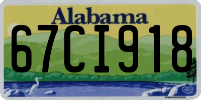 AL license plate 67CI918