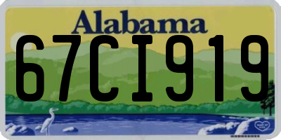 AL license plate 67CI919