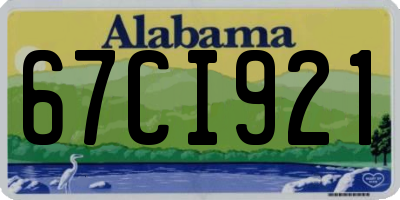 AL license plate 67CI921