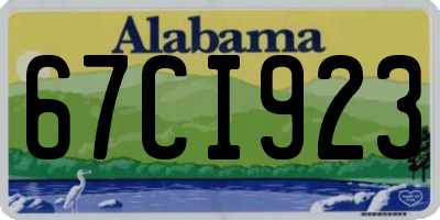 AL license plate 67CI923