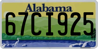 AL license plate 67CI925
