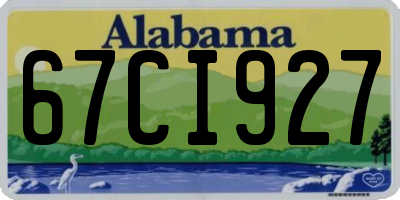 AL license plate 67CI927