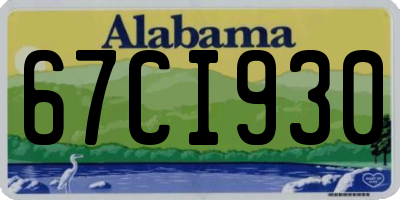 AL license plate 67CI930