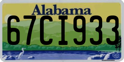 AL license plate 67CI933