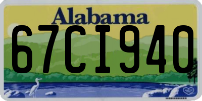 AL license plate 67CI940