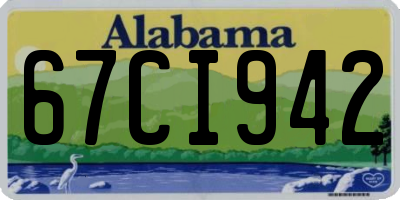 AL license plate 67CI942