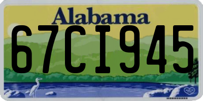 AL license plate 67CI945