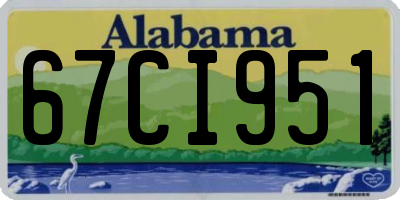 AL license plate 67CI951