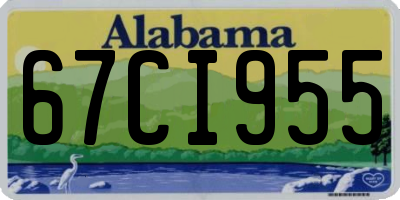 AL license plate 67CI955