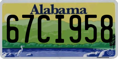 AL license plate 67CI958