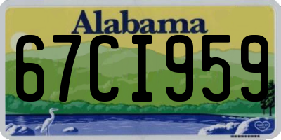 AL license plate 67CI959