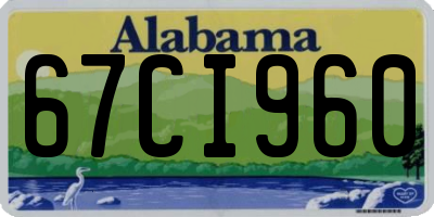 AL license plate 67CI960