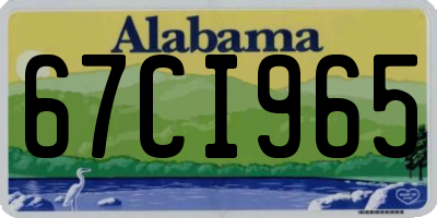 AL license plate 67CI965