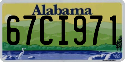 AL license plate 67CI971