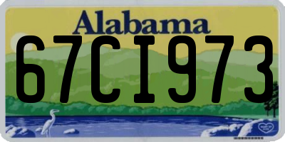 AL license plate 67CI973