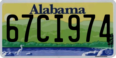 AL license plate 67CI974