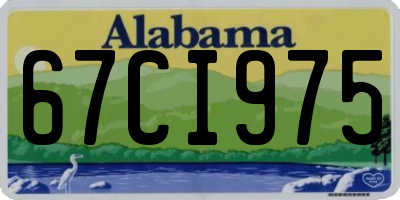 AL license plate 67CI975