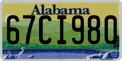 AL license plate 67CI980