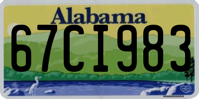AL license plate 67CI983