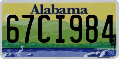 AL license plate 67CI984