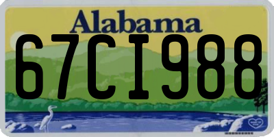 AL license plate 67CI988