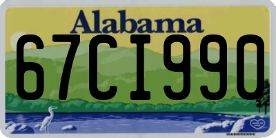 AL license plate 67CI990